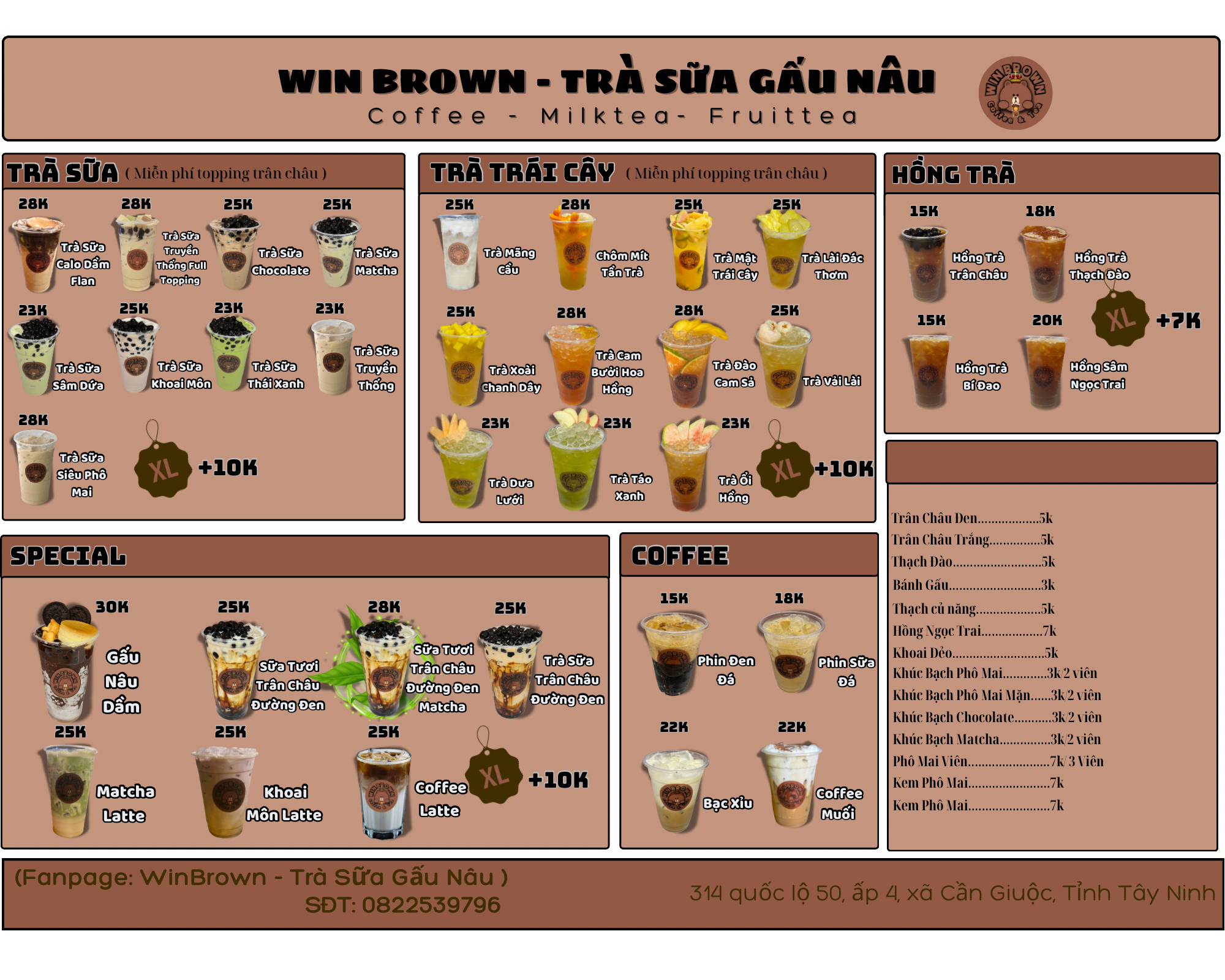 WinBrown - Trà Sữa Gấu Nâu - Cần Giuộc