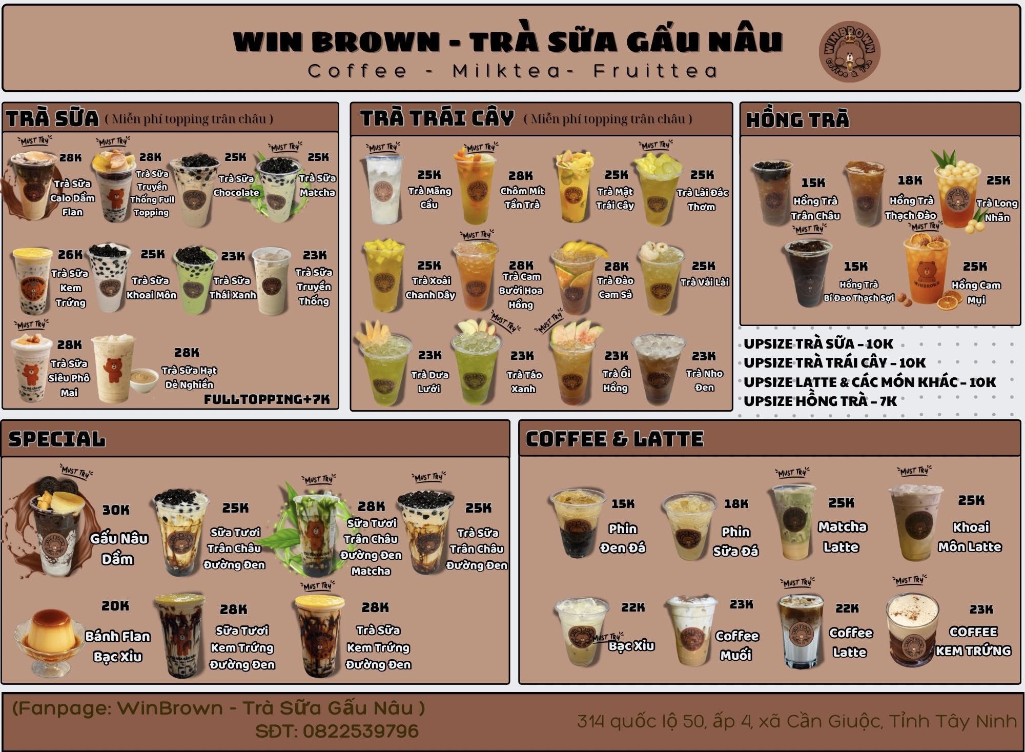 WinBrown - Trà Sữa Gấu Nâu - Cần Giuộc