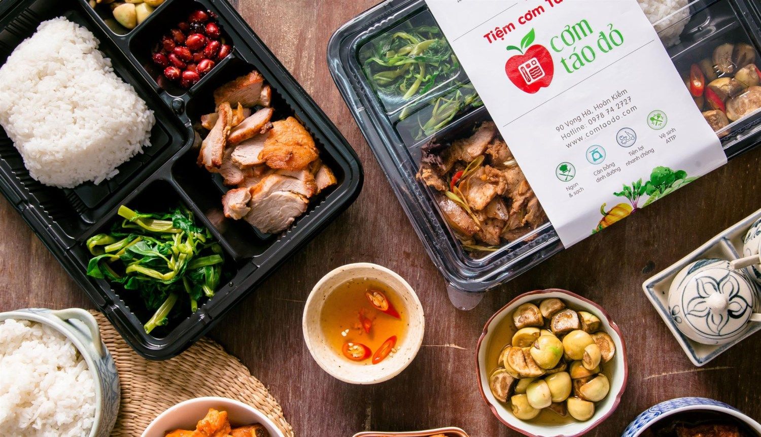 Cơm Văn Phòng - Tiệm cơm Táo đỏ - Vọng Hà